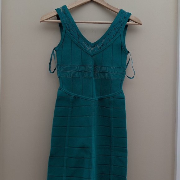 (FCUK) French Connection UK Teal Bodycon BNWT Size 6 - Picture 1 of 3